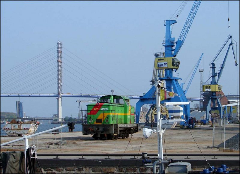 WAB 20 (eine V60) abgestellt im Seehafen von Stralsund. (am 07.05.06) 
