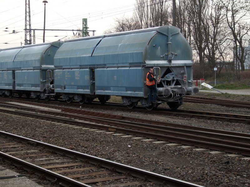 WAB rangiert am 08.April 2009 in Bergen/R�gen.