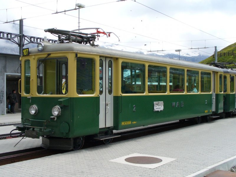 WAB - Steuerwagen Bt 273 im Bahnhof der Kleinen Scheidegg am 16.06.2007