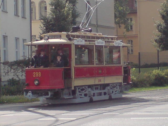 Wagen 299 kurz vorm Bahnhof Potsdam Hauptbahnhof und er ist zu Gast aus sterreich nach Potsdam am 01.09.2007 und 02.09.2007 gekommen