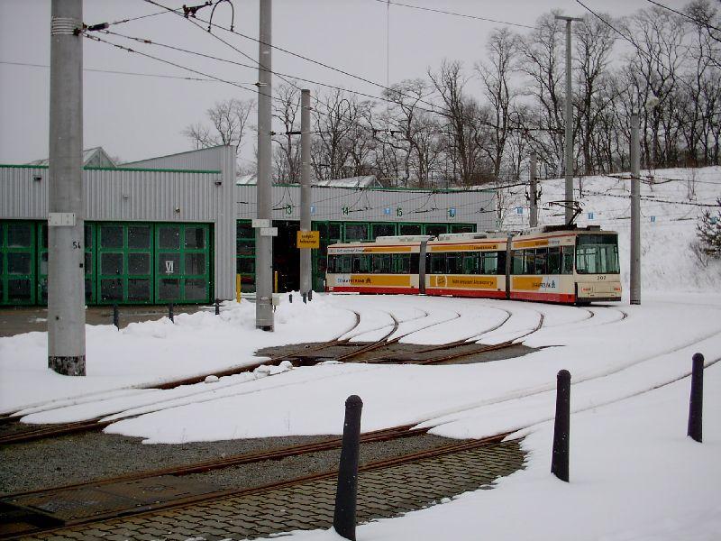 Wagen 302 am 17.02.05 im Depot der SVF.