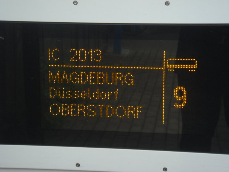 Wagen 9 des InterCity 2013 nach Oberstdorf.