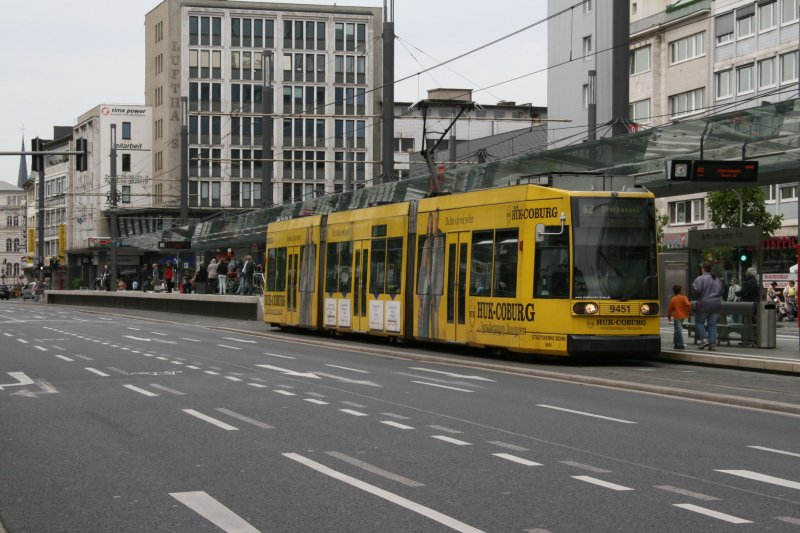 Wagen 9451 der Linie 62 nach Oberkassel.09.05.09.