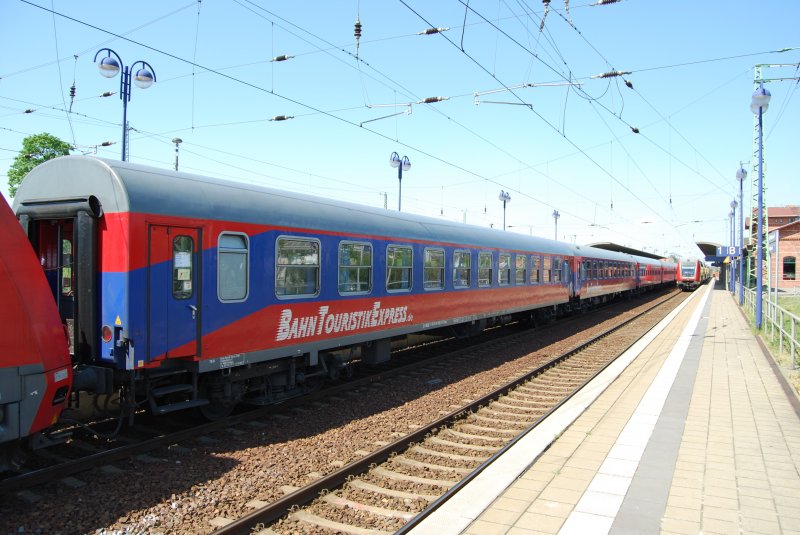 Wagen des Sonderzuges des Bahn-Touristik-Express in Lbbenau