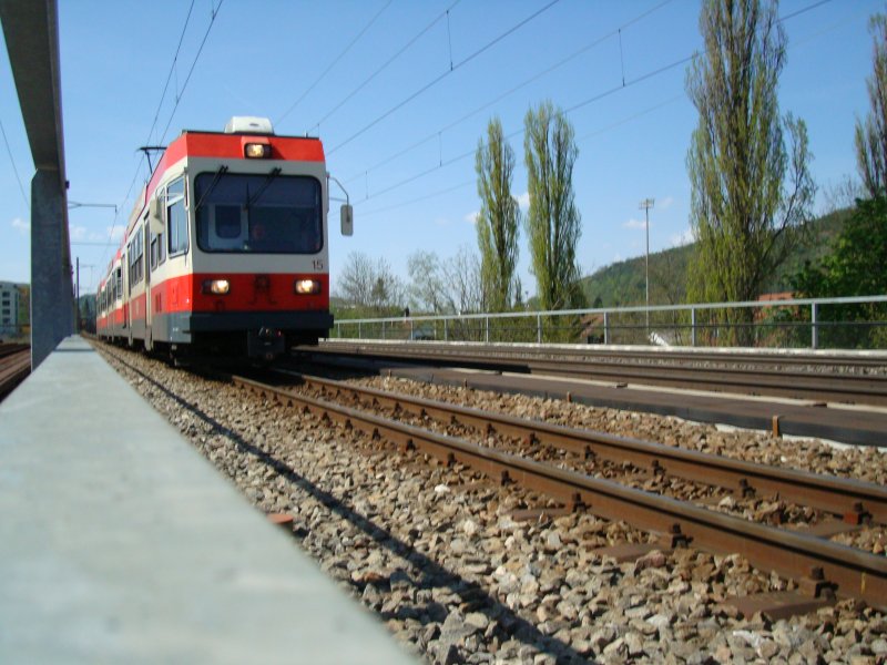 Waldenburgbahn, Wagen 15 bei Liestal am 26.04.2008