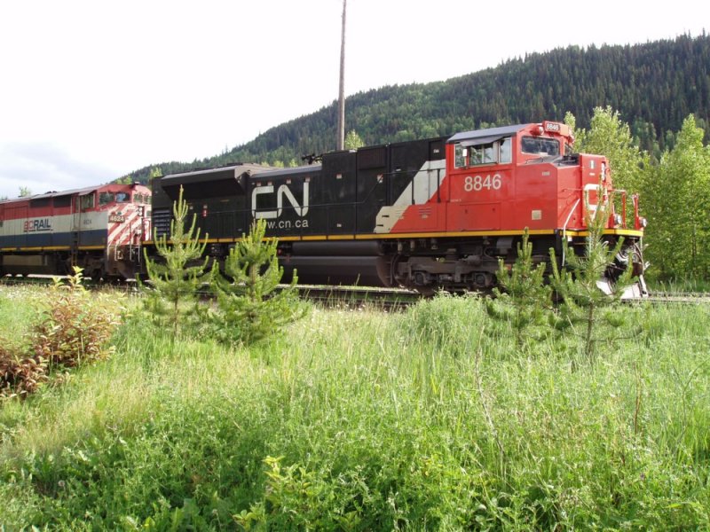 warten auf die weiterfahrt in Smithers--British Columbia--Sommer 2008