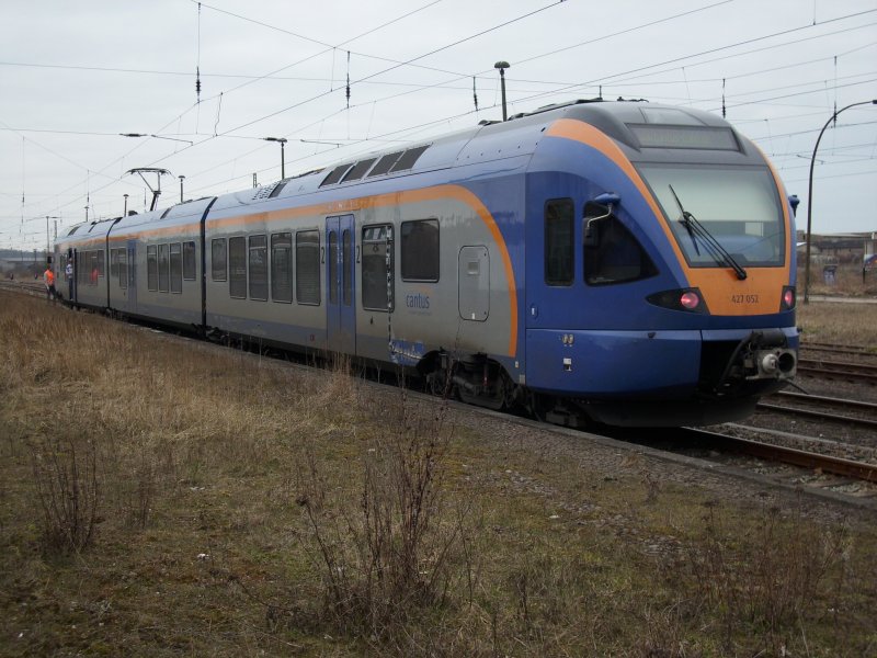 Was der Grund des Cantus-Flirt 427 052 am 31.M�rz 2009 nach R�gen verschlug wei� ich leider nicht.Zum Gl�ck habe ich Diesen noch in Bergen/R�gen erwischt.