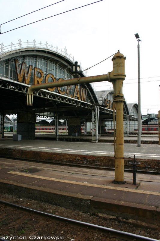 Wasserkran, Wroclaw Glowny (Breslau Hbf) am 27.06.2006