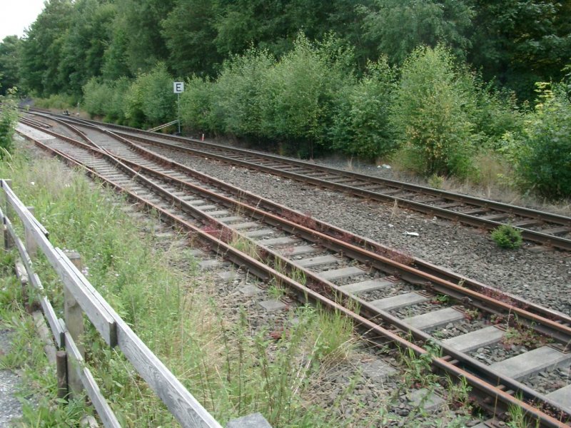 Weiche kurz vor dem Freienohler Tunnel.