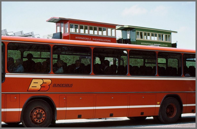 Weiter geht die Sonderfahrt im Bundesbus nach Bregenz. (Archiv 05/91)