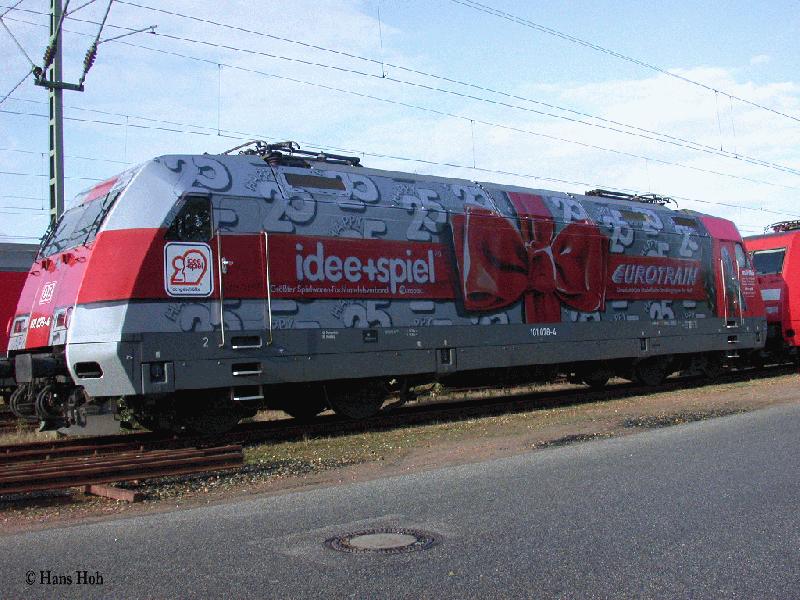 Werbelok 101 078  Ideen&Spiel  Eurotrain am 09.10.02 in Hamburg-Eidelstedt.