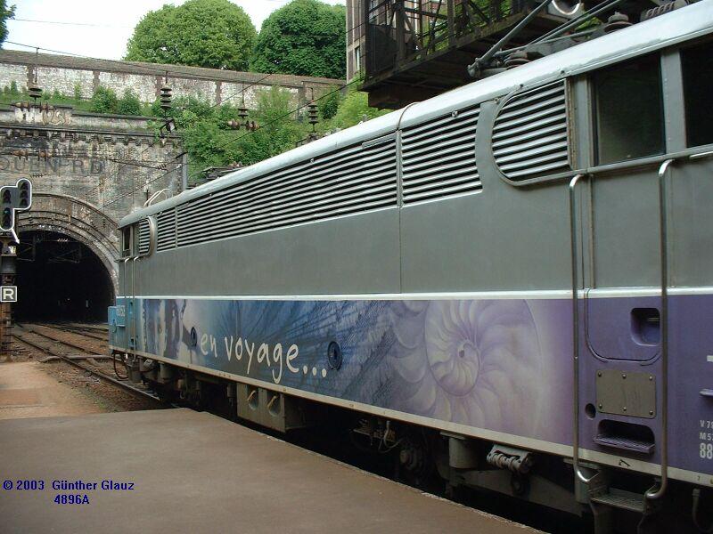 Werbelok der BR 16000 am 11.05.2003 im Bahnhof Rouen, Strecke Paris -Le Havre.