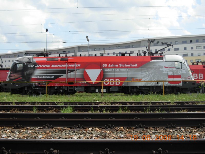 Wie auf dem Prsentierteller zeigte sich am Nachmittag des 19.6.2008 der Bundesheer-Taurus in der Traktion Wien Sd.