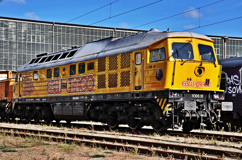 Wiedersehen mit einer alten Bekannten 232 446 bei einem Dienstbesuch im Aw Neustrelitz am 06.10.09