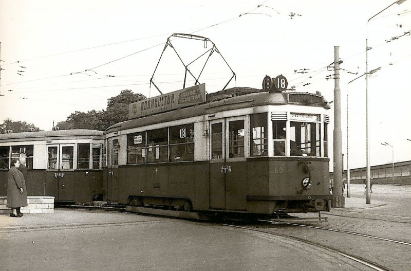 Wien Ostbahnhof - Linie 18 - Tw B 69 - 02/06/1961 (Foto : J.J. Barbieux)