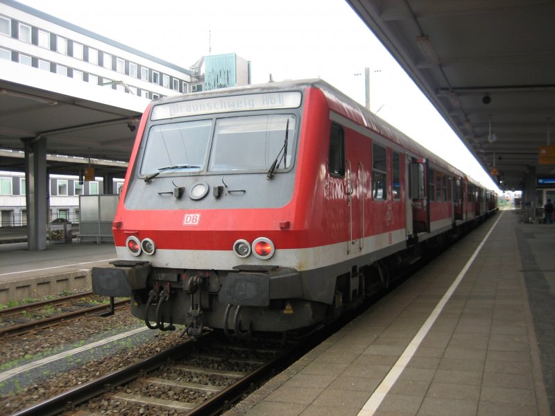 Wittenberger Steuerwagen von Hildesheim nach Braunschweig.
Hier im Bahnhof Braunschweig
