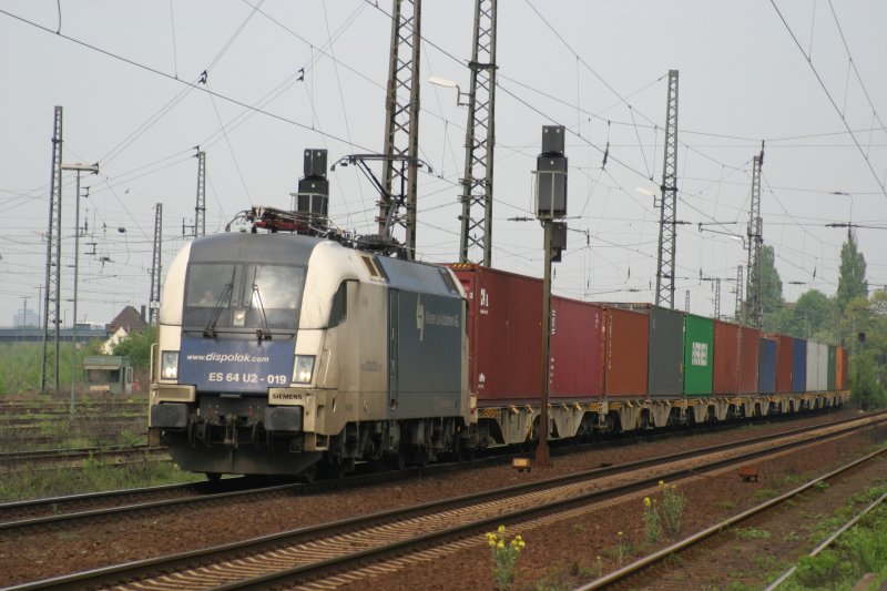 WLB ES 64 U2-019 am 18.4.09 in Duisburg-Bissingheim