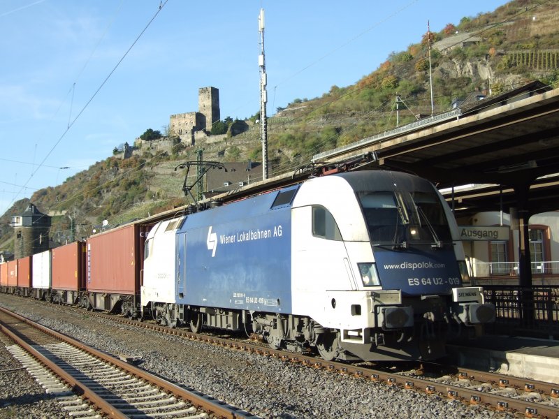 WLB ES 64 U2-019 durchfhrt am 20.10.09 Kaub