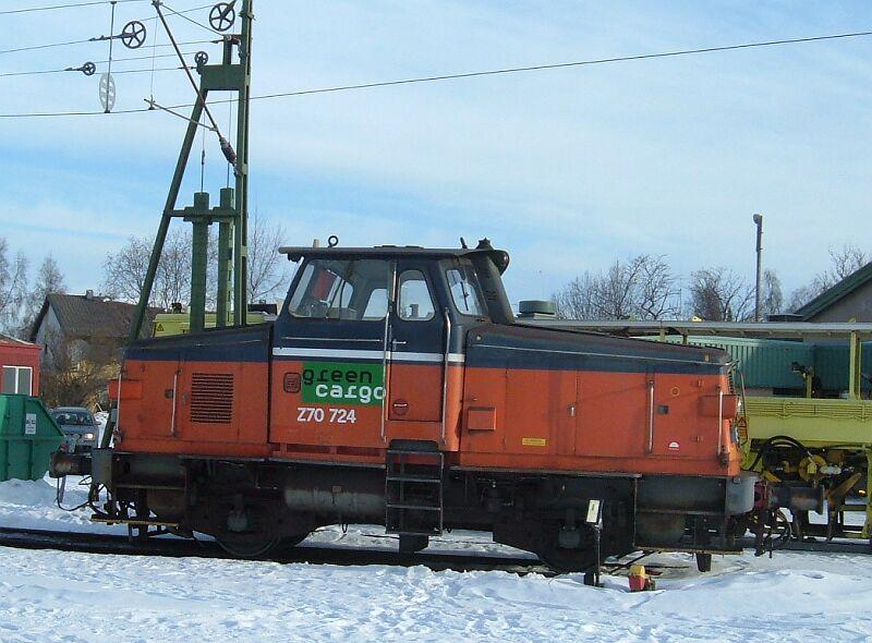 Z70 724 Green Cargo am 16.03.2006 im Bahnhof Umea.
