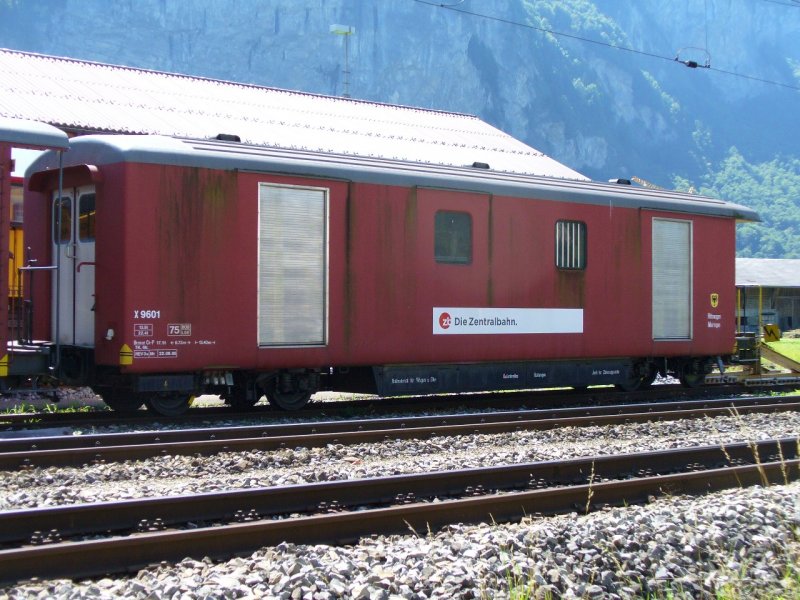ZB - Dienstwagen X 9601 ( Hilfswagen Meiringen ) Abgestellt in Meiringen am 05.08.2007