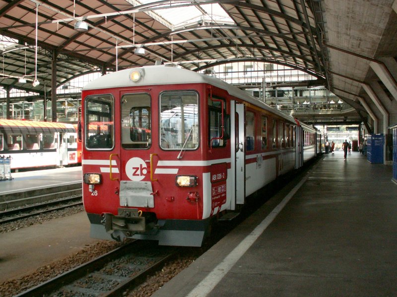 Zentralbahn ex.LSE,Steuerwagen ABt am 02.08.06 im Bahnhof Luzern