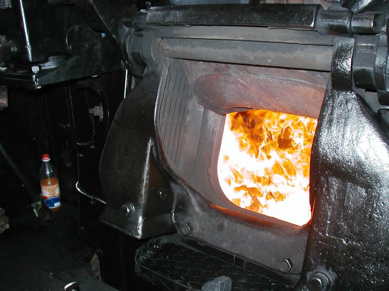  Zittauer Bimmelbahn  Blick in die Feuerbchse der 99 749