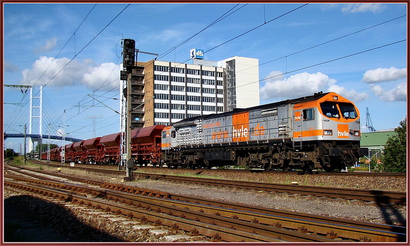 Zu Besuch in Stralsund. V330.1 -hvle-auf dem R�gendamm.  am 14.08.09 