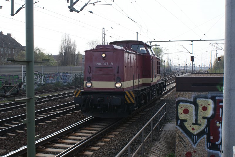 Zu meiner Freude durchfuhr am 07.04.2009 die BR 204 347-9 den Bahnhof Hannover/Linden.