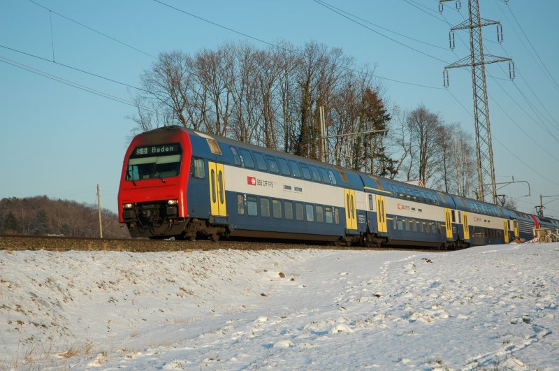 Zrcher S-Bahn in der Nhe von Otelfingen am 26.1.07