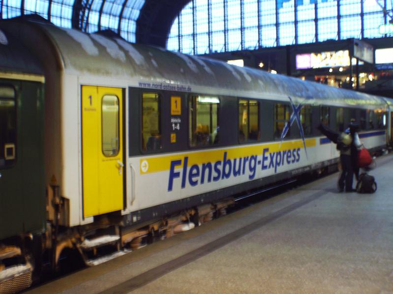 Zug nach Padborg. Hamburg hbf 250104