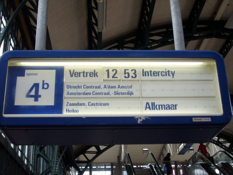 Zugzielanzeige: IC nach Alkmaar in s'Hertogenbosch, 11.08.08