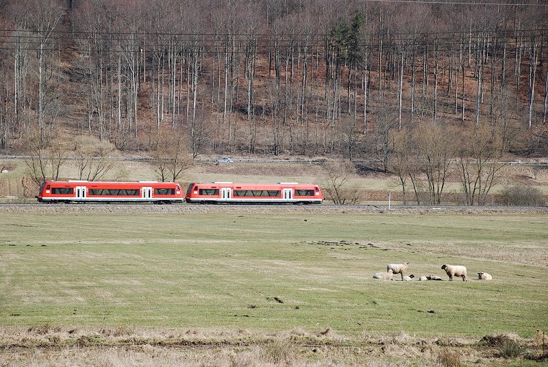 Zwei 650er fahren durch´s Lndle in Richtung Ellwangen. Aufgenommen am 06.03.08 zwischen Knigsbronn und Oberkochen.