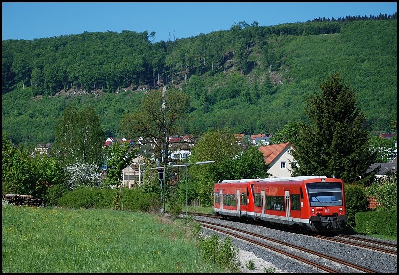 Zwei 650er sind unterwegs nach Crailsheim. Aufgenommen am 13.Mai 2008 in Oberkochen.