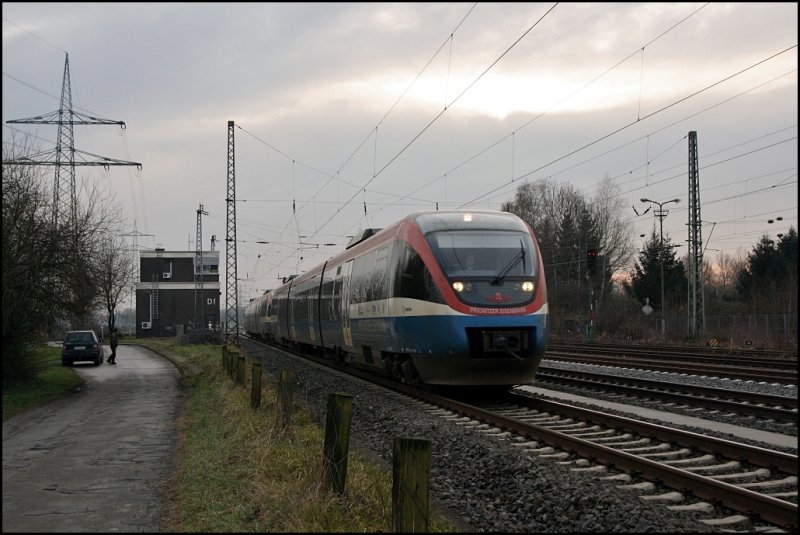 Zwei Talente erreichen als RB51  WESTMNSTERLAND-Bahn , Dortmund Hbf - Enschede(NL), Dortmund-Derne. (01.12.2008)
