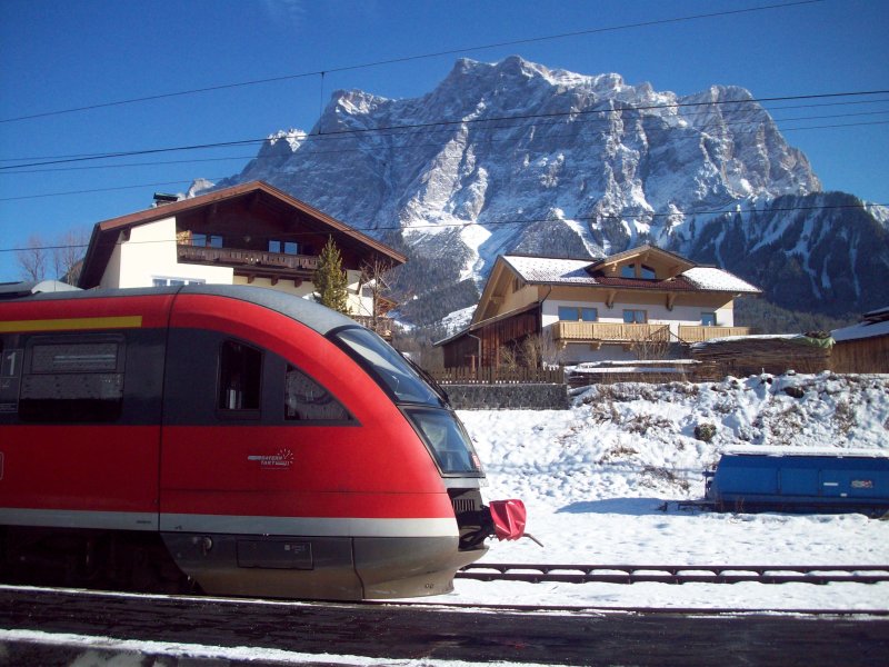 Zwei Zugspitzen in Ehrwald: Die Zugspitze eines Desiros und die Zugspitze.