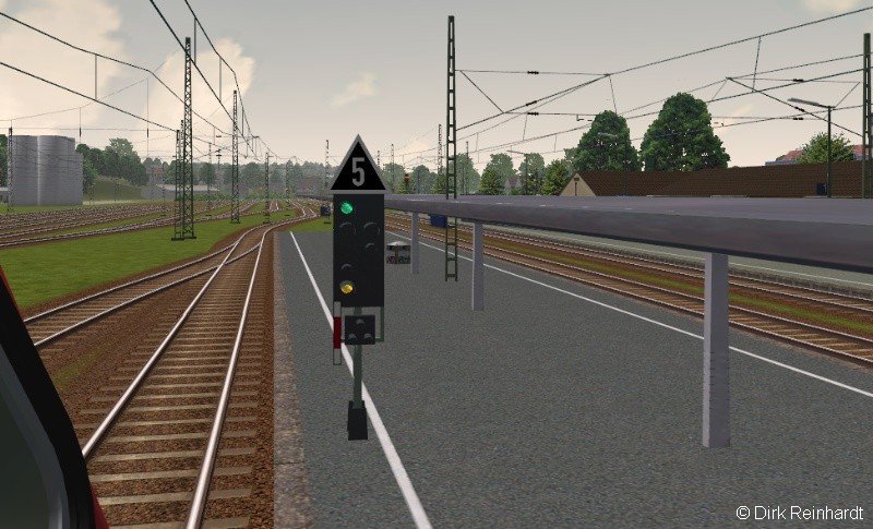 Zwergsignal im Bahnhof Donaueschingen - 
Ausfahrt mit max. 50km/h